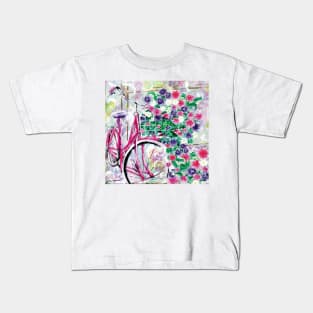 Bicycle with flowers Kids T-Shirt